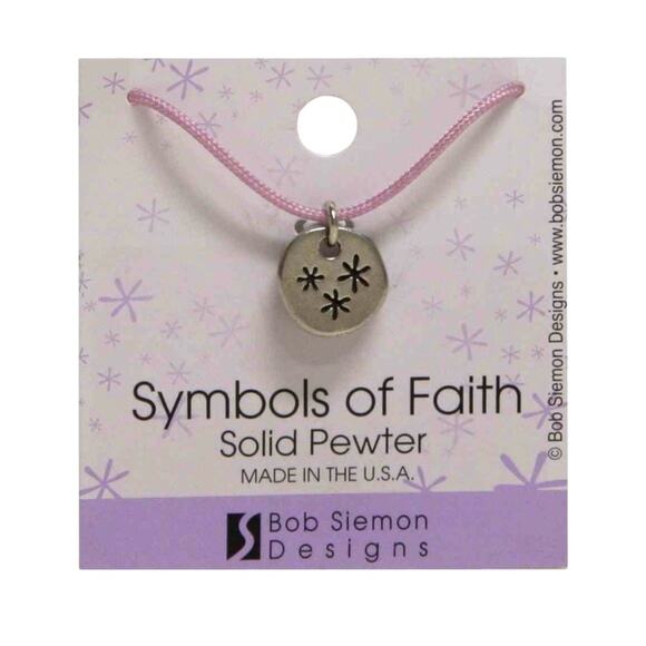 Bob Siemon Designs Symbols of Faith Pewter Necklace Christian Dan 12:3 - Picture 1 of 3